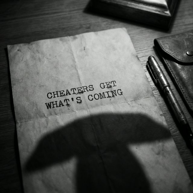 "Cheaters get what's coming"